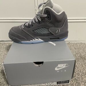 Nike Air Jordan 5 Retro in Dark Gray and Ice Blue